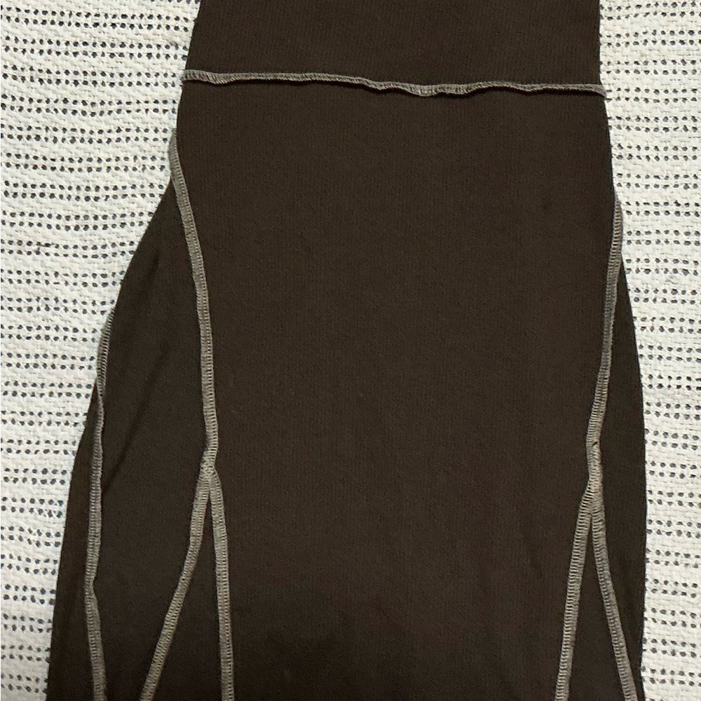 PrettyLittleThing Dark Brown Pencil Skirt